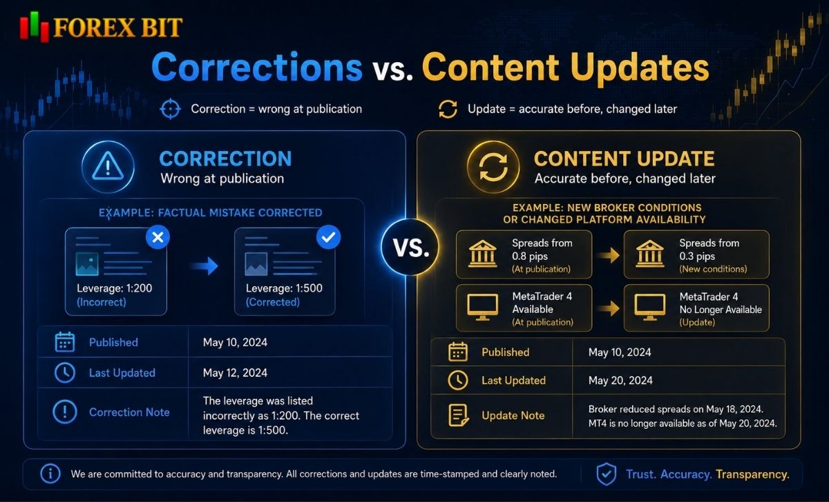 Corrections vs. Content Updates