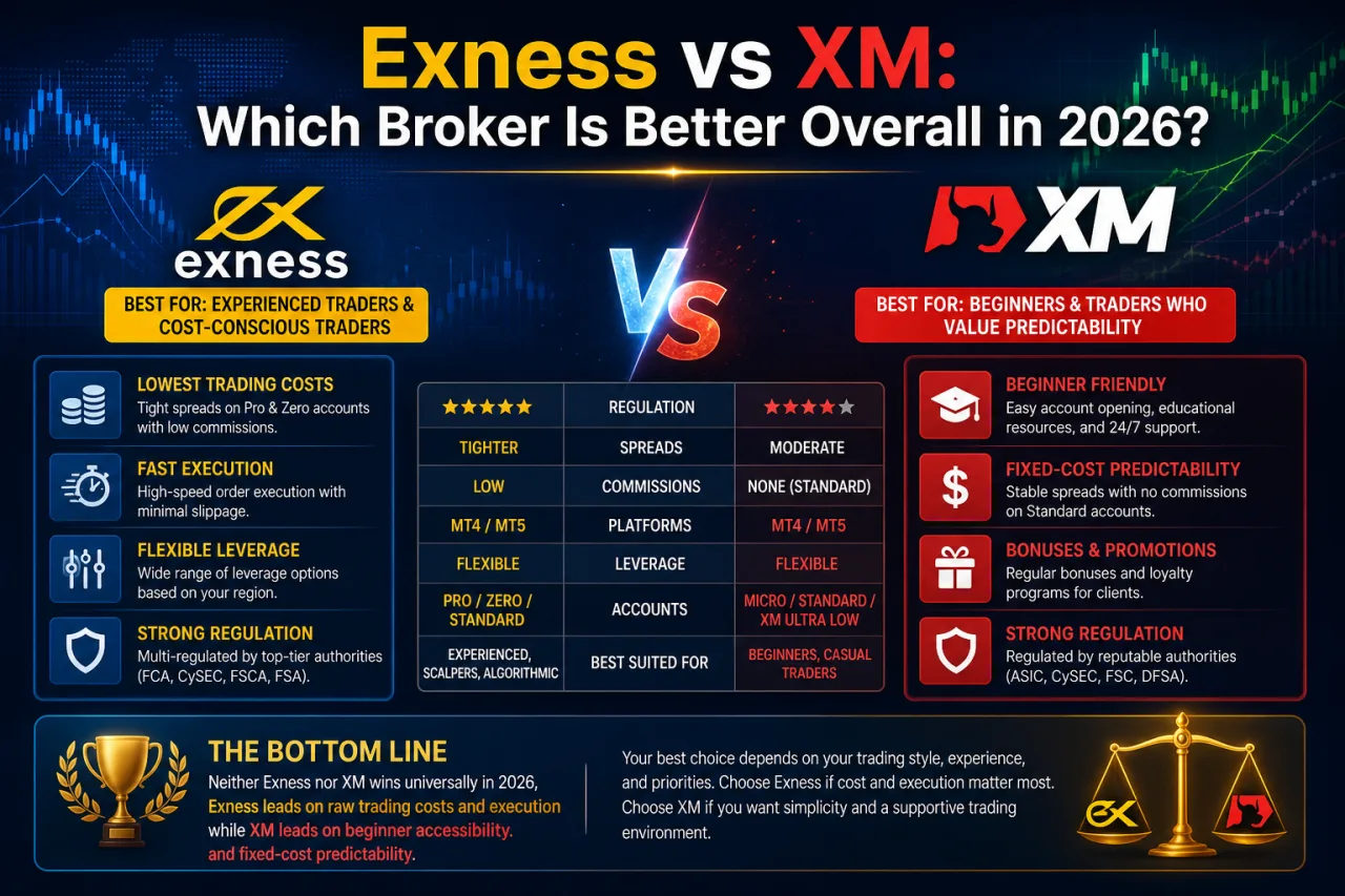 Exness vs XM: Which Broker Is Better Overall in 2026
