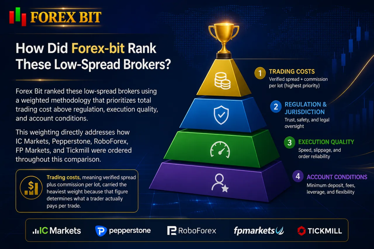 How Did Forex-bit Rank These Low-Spread Brokers