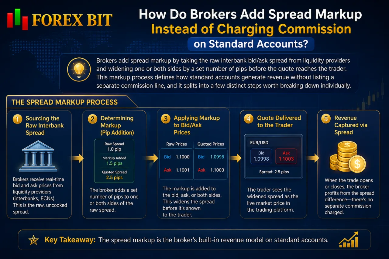 How Do Brokers Add Spread Markup Instead of Charging Commission on Standard Accounts