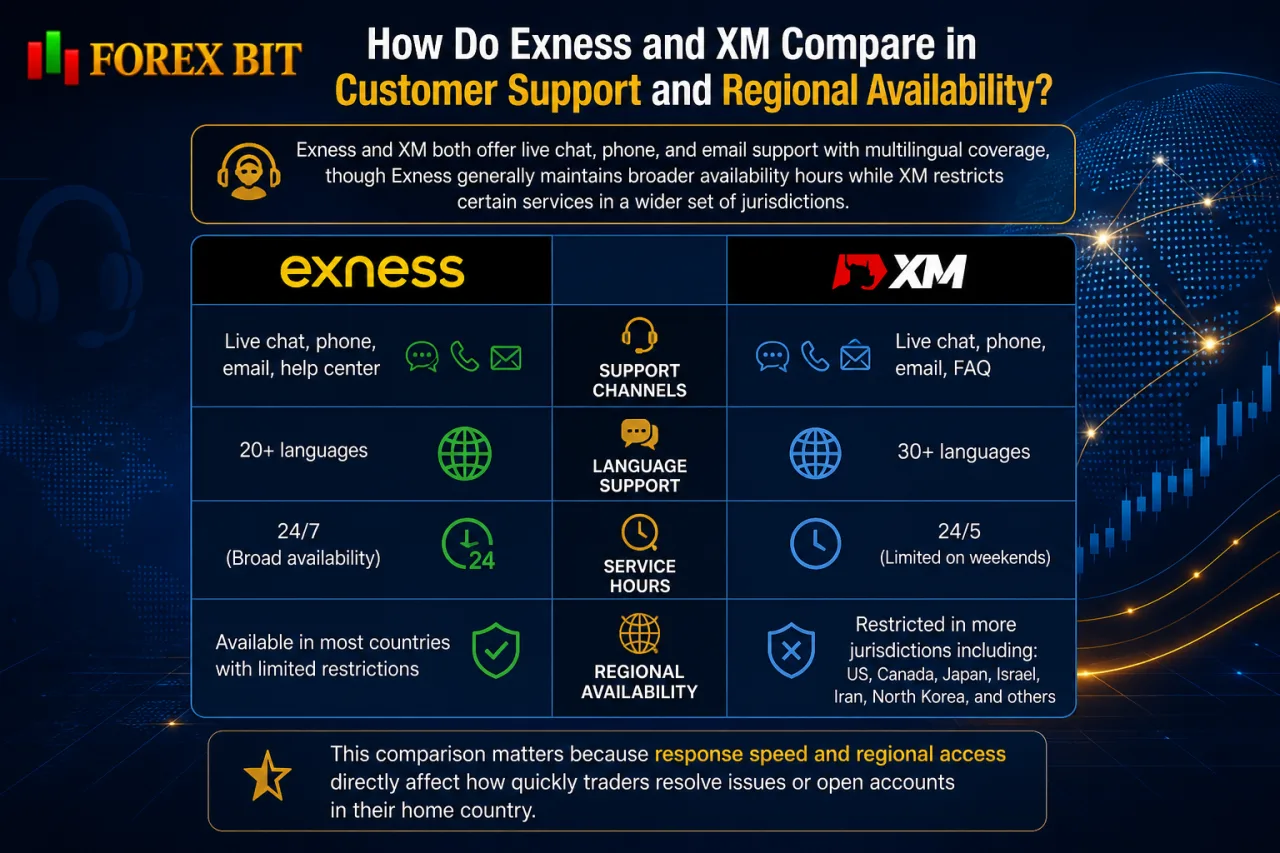How Do Exness and XM Compare in Customer Support and Regional Availability How Do Exness and XM Compare in Customer Support and Regional Availability