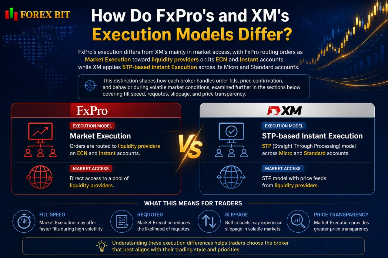 How Do FxPro's and XM's Execution Models Differ