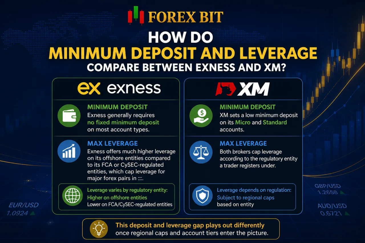 How Do Minimum Deposit and Leverage Compare Between Exness and XM How Do Minimum Deposit and Leverage Compare Between Exness and XM