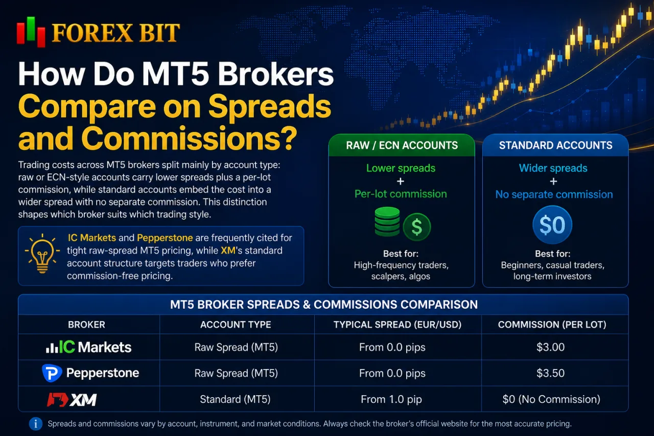 How Do MT5 Brokers Compare on Spreads and Commissions
