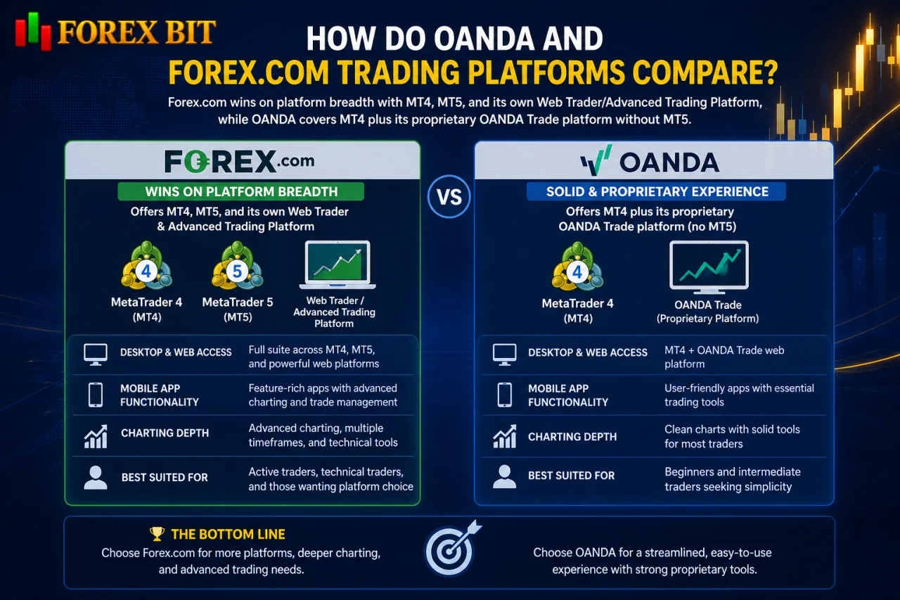 How Do OANDA and Forex.com Trading Platforms Compare