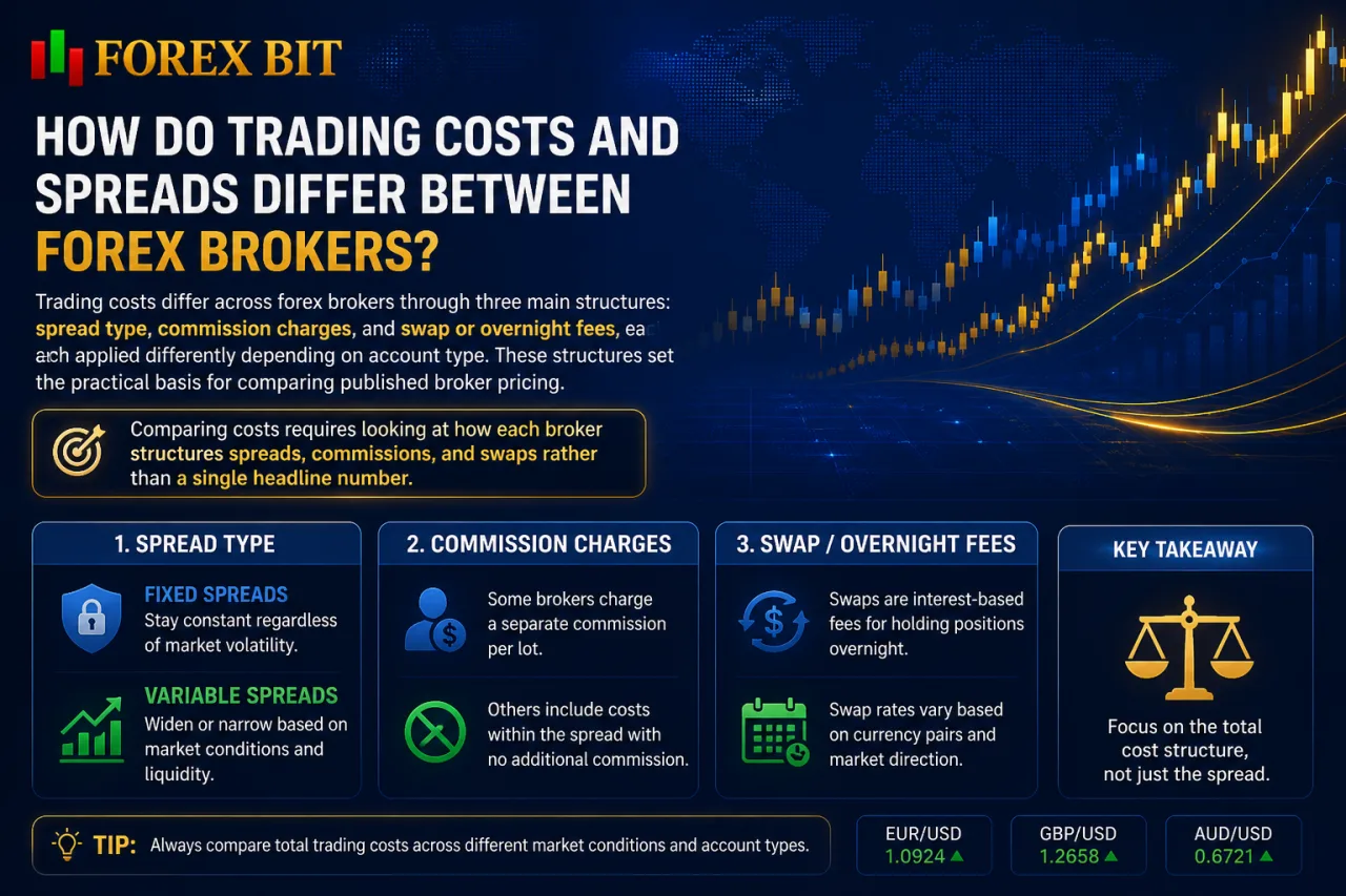 How Do Trading Costs and Spreads Differ Between Forex Brokers