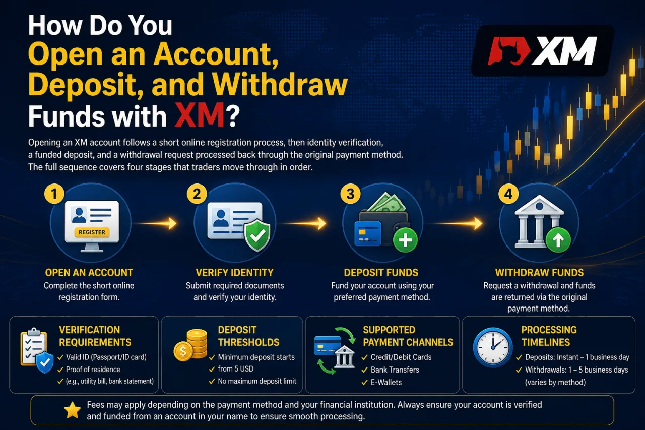 How Do You Open an Account, Deposit, and Withdraw Funds with XM