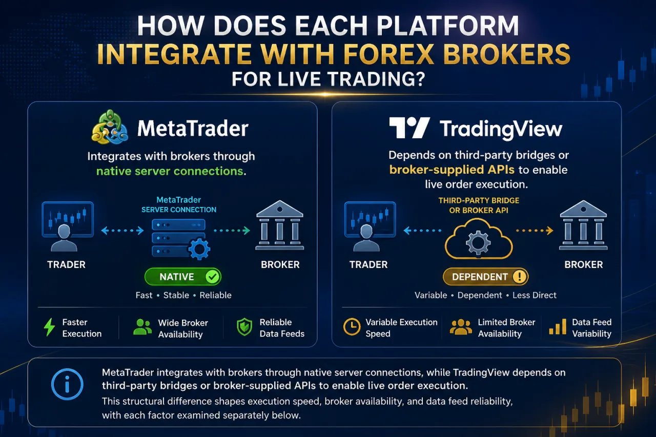 How Does Each Platform Integrate With Forex Brokers for Live Trading