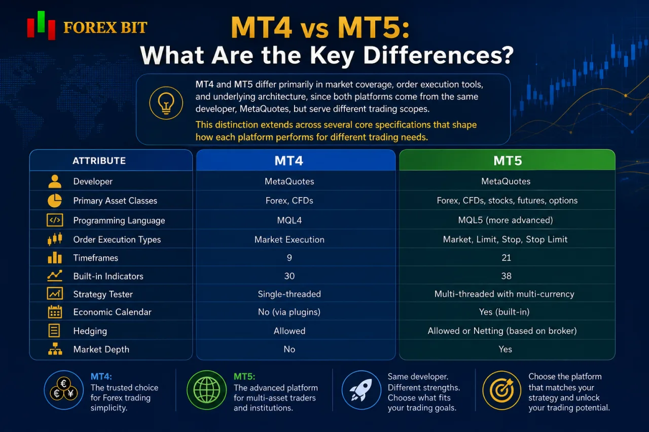 MT4 vs MT5: What Are the Key Differences MT4 vs MT5: What Are the Key Differences