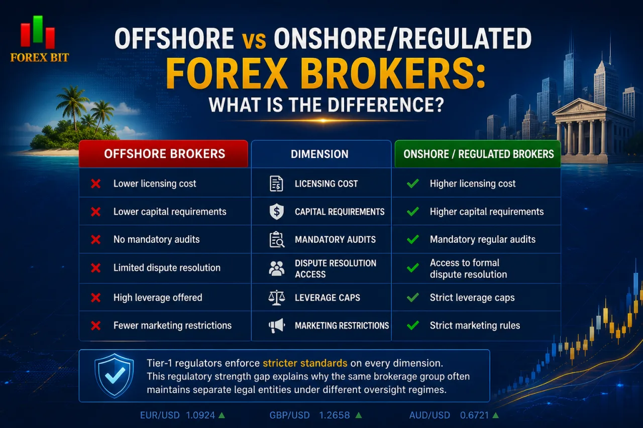 Offshore vs Onshore/Regulated Forex Brokers: What Is the Difference