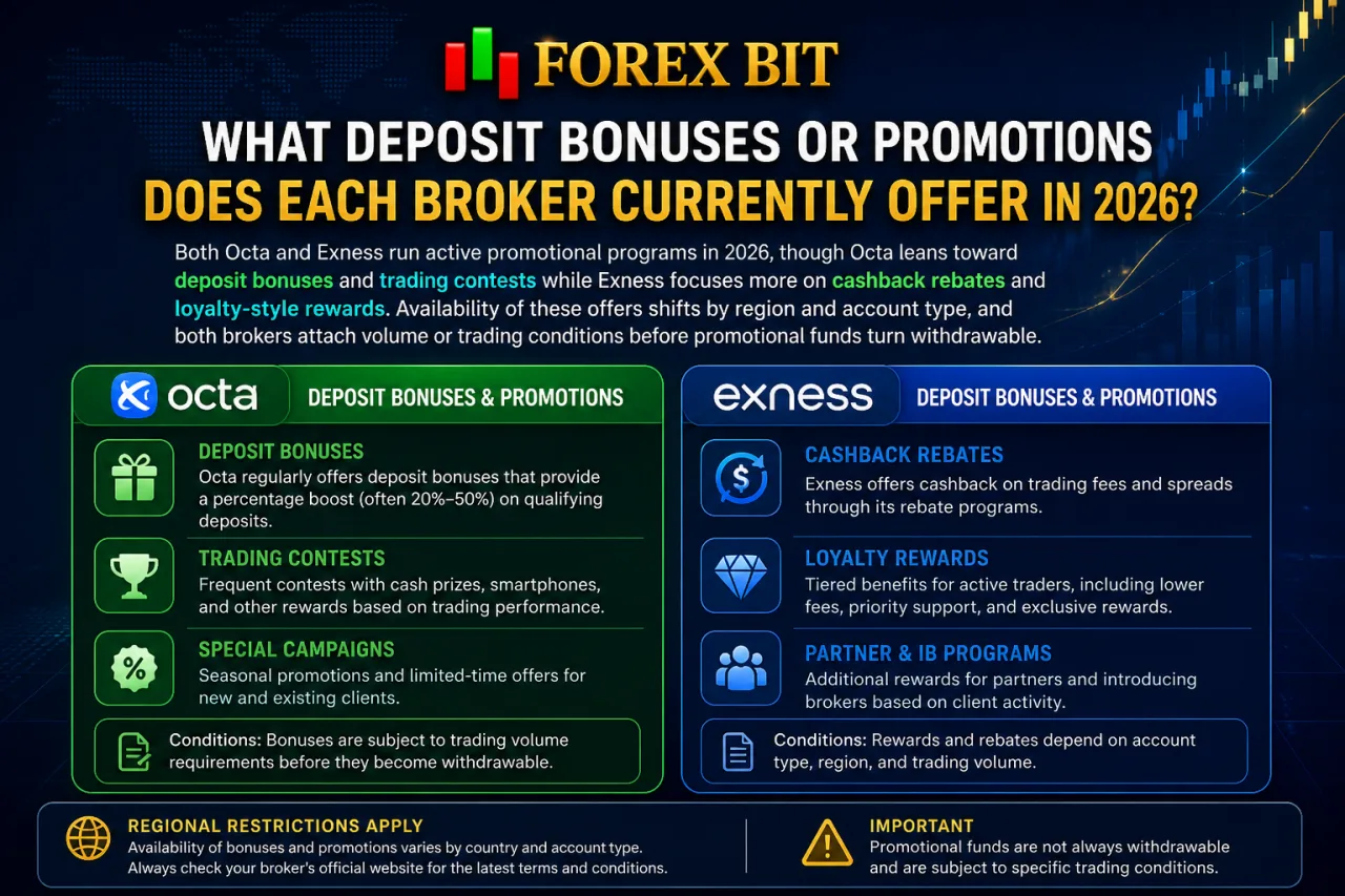 What Deposit Bonuses or Promotions Does Each Broker Currently Offer in 2026 What Deposit Bonuses or Promotions Does Each Broker Currently Offer in 2026