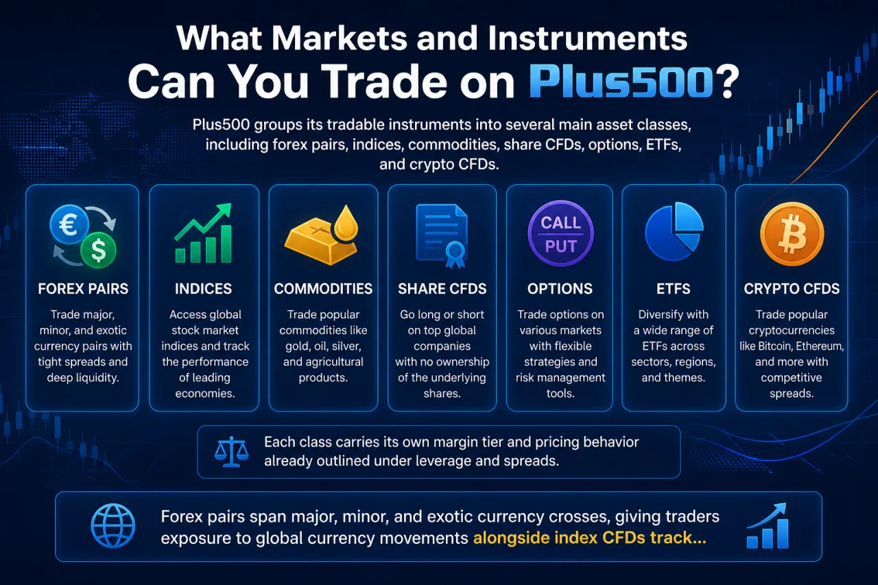 What Markets and Instruments Can You Trade on Plus500