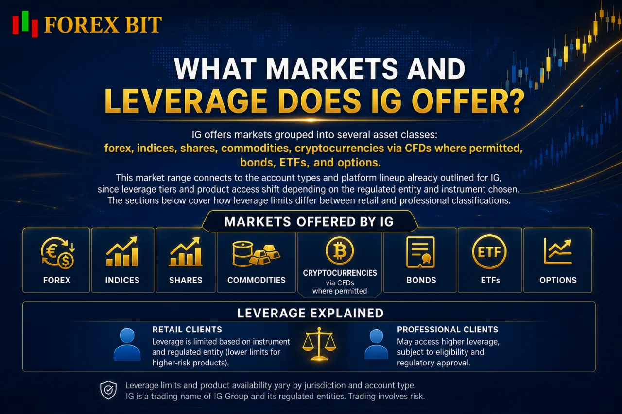 What Markets and Leverage Does IG Offer