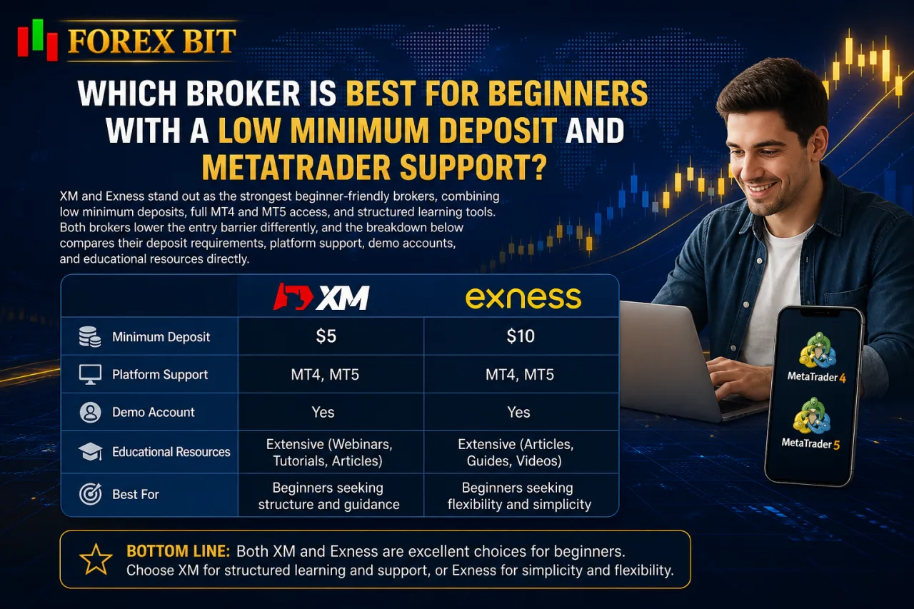 Which Broker Is Best for Beginners with a Low Minimum Deposit and MetaTrader Support