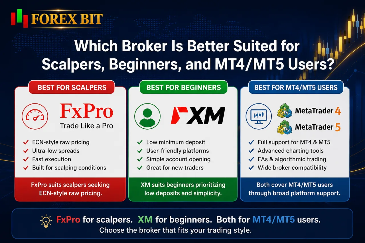 Which Broker Is Better Suited for Scalpers, Beginners, and MT4/MT5 Users