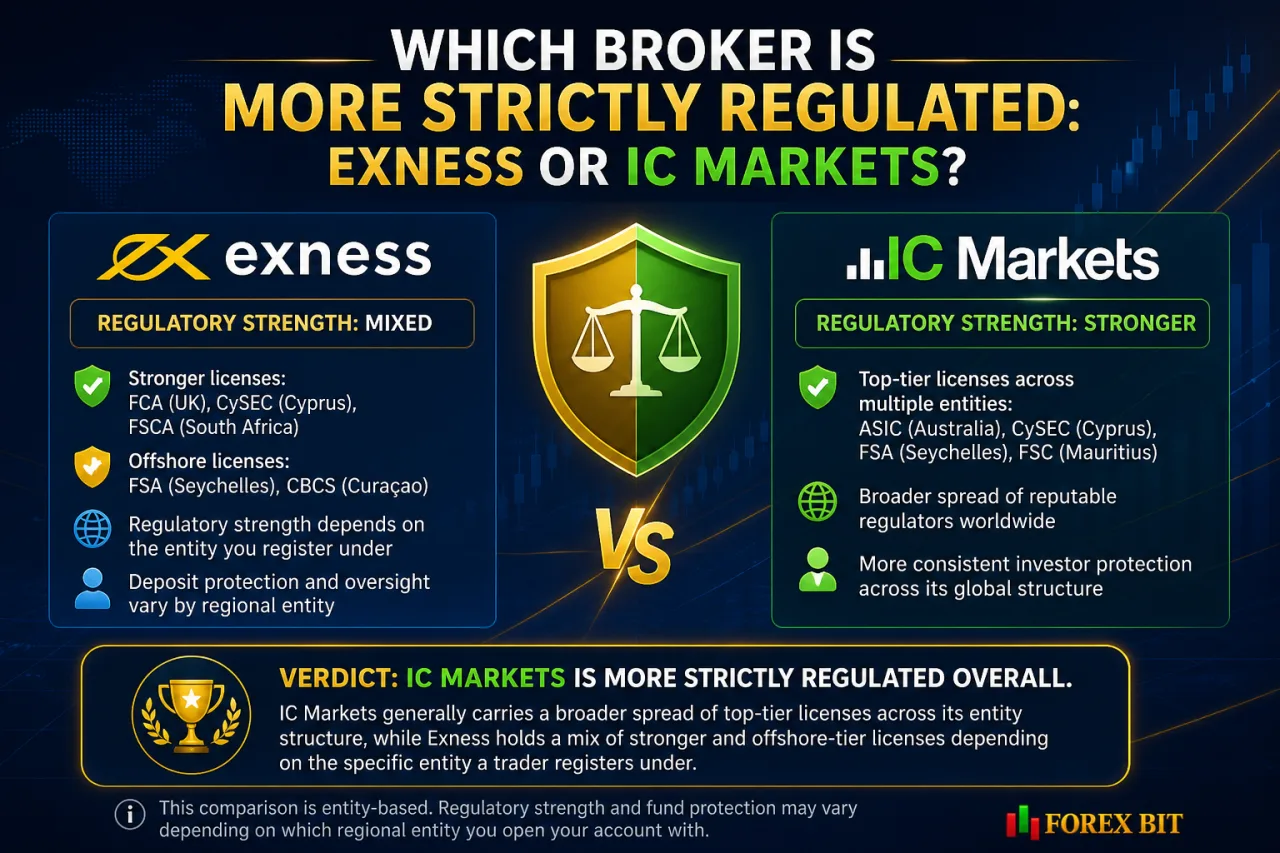 Which Broker Is More Strictly Regulated: Exness or IC Markets
