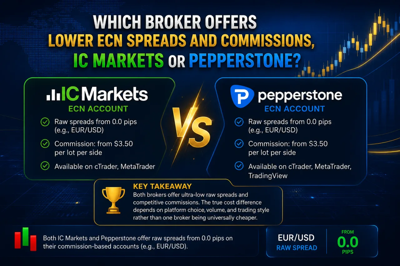 Which Broker Offers Lower ECN Spreads and Commissions, IC Markets or Pepperstone Which Broker Offers Lower ECN Spreads and Commissions, IC Markets or Pepperstone