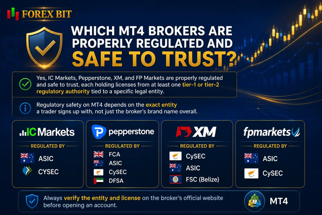 Which MT4 Brokers Are Properly Regulated and Safe to Trust