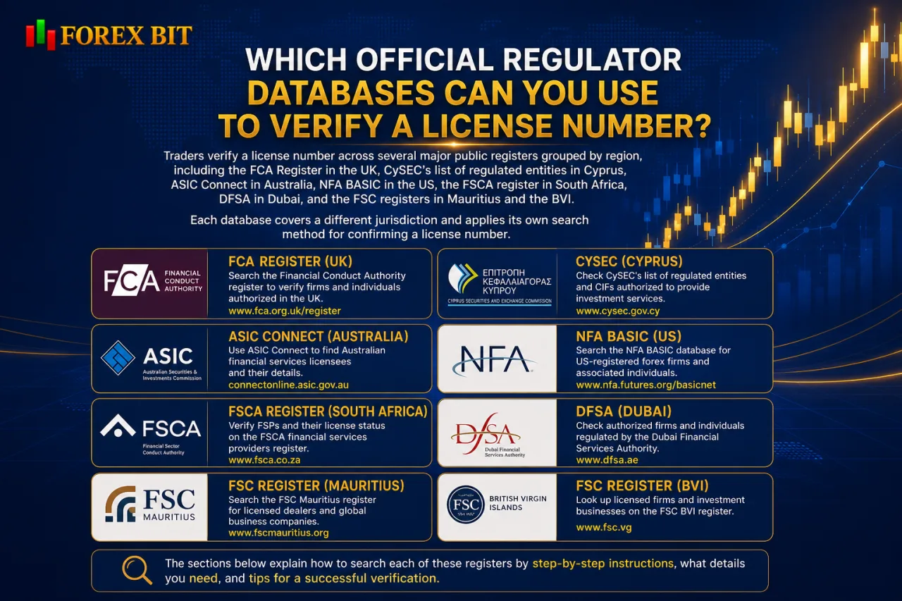 Which Official Regulator Databases Can You Use to Verify a License Number