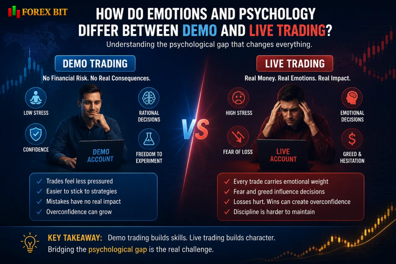 How Do Emotions and Psychology Differ Between Demo and Live Trading