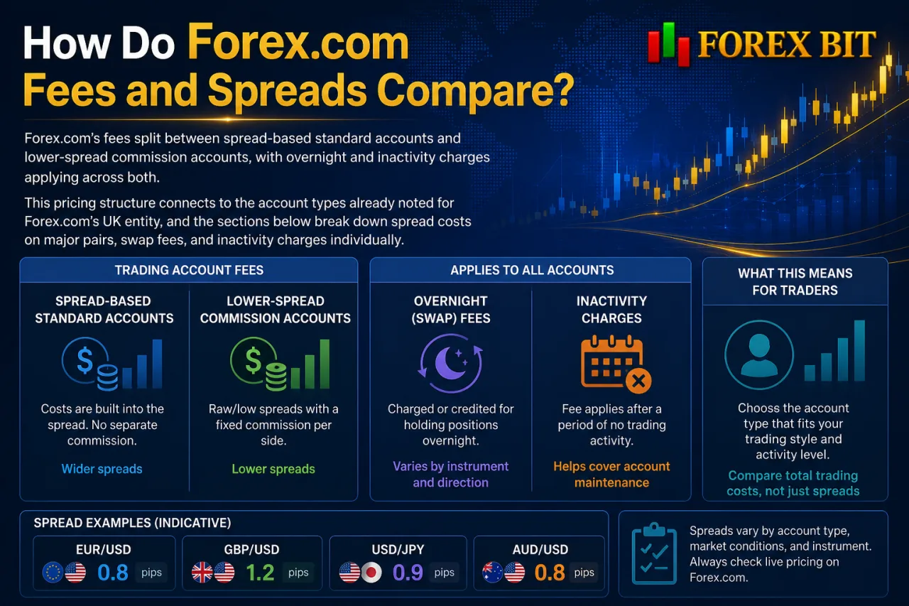 How Do Forex.com Fees and Spreads Compare