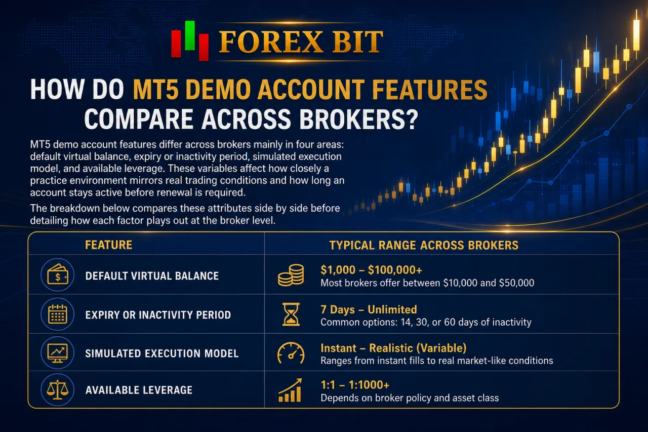How Do MT5 Demo Account Features Compare Across Brokers