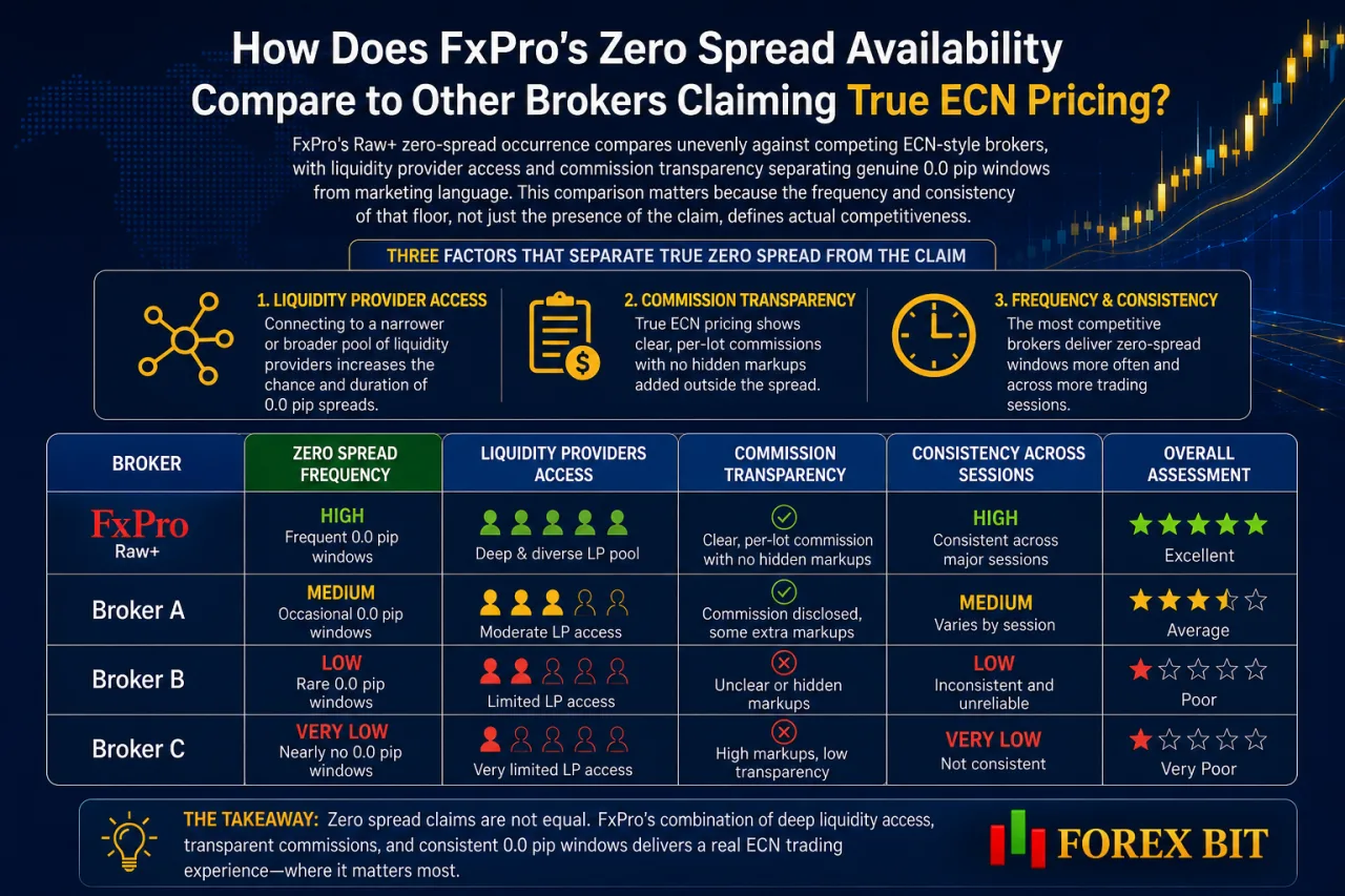 How Does FxPro's Zero Spread Availability Compare to Other Brokers Claiming True ECN Pricing How Does FxPro's Zero Spread Availability Compare to Other Brokers Claiming True ECN Pricing