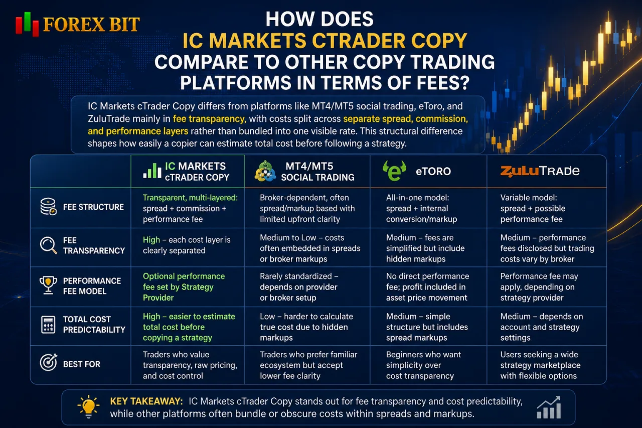 How Does IC Markets cTrader Copy Compare to Other Copy Trading Platforms in Terms of Fees