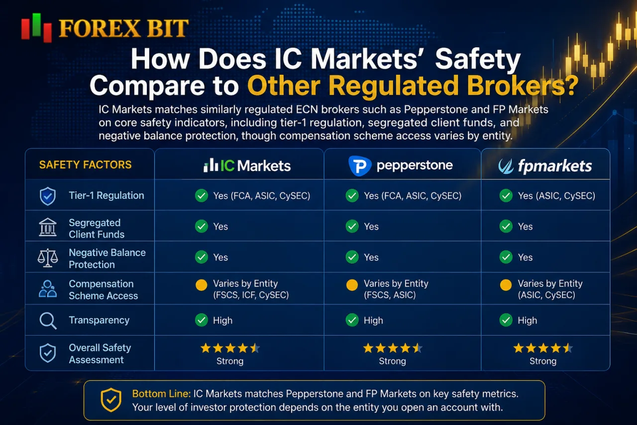How Does IC Markets' Safety Compare to Other Regulated Brokers