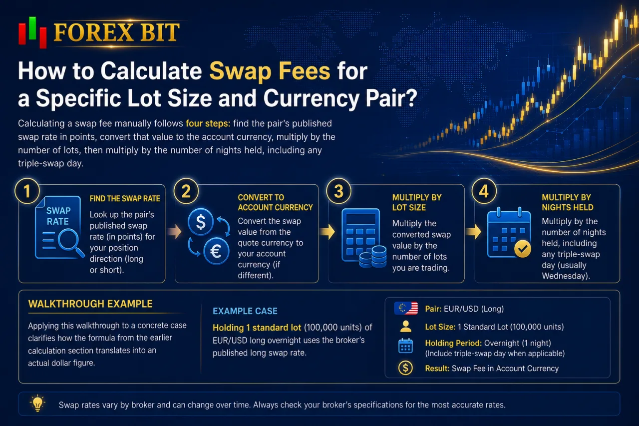 How to Calculate Swap Fees for a Specific Lot Size and Currency Pair