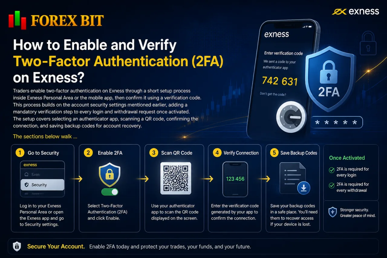 How to Enable and Verify Two-Factor Authentication (2FA) on Exness How to Enable and Verify Two-Factor Authentication (2FA) on Exness