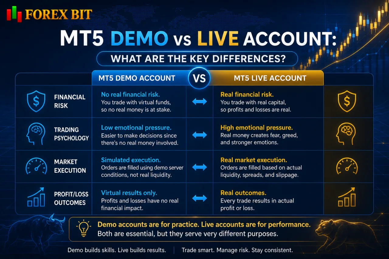 MT5 Demo vs Live Account: What Are the Key Differences