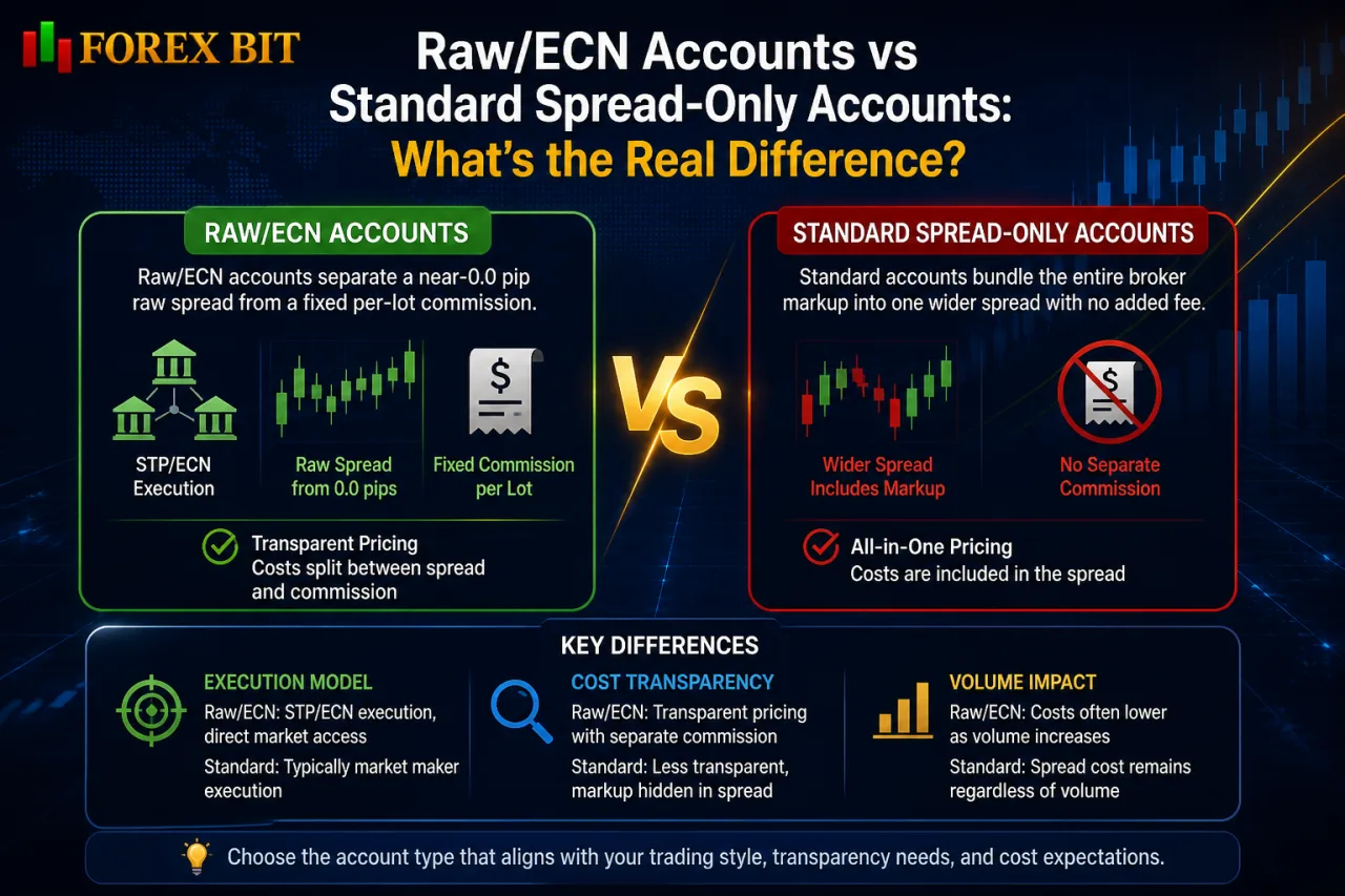 Raw/ECN Accounts vs Standard Spread-Only Accounts: What's the Real Difference Raw/ECN Accounts vs Standard Spread-Only Accounts: What's the Real Difference