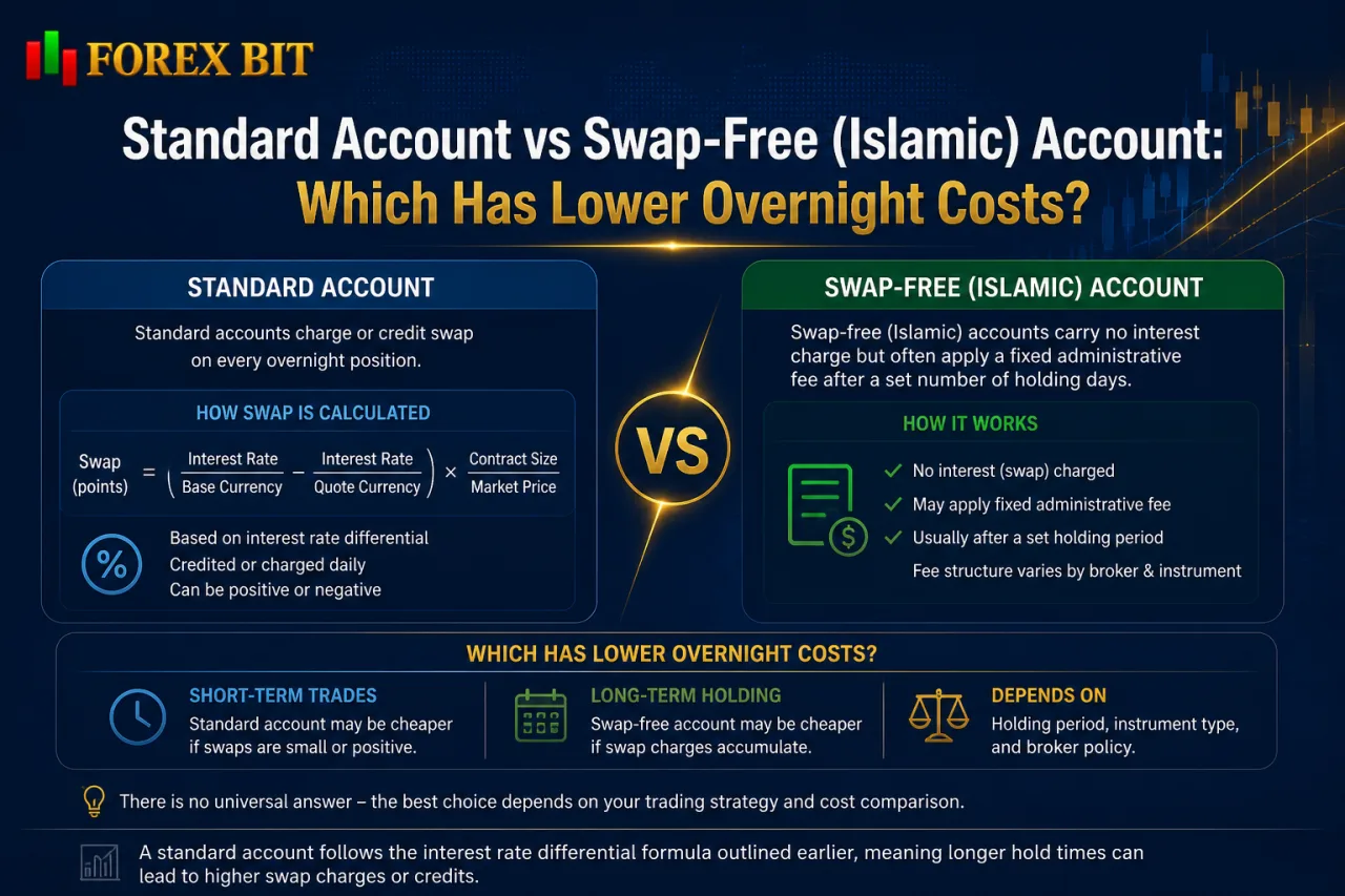 Standard Account vs Swap-Free (Islamic) Account: Which Has Lower Overnight Costs