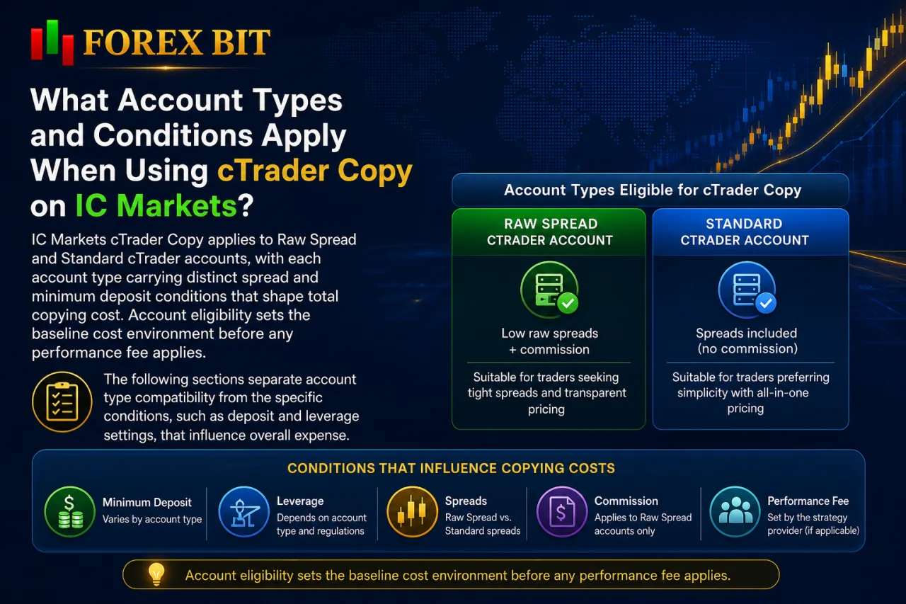 What Account Types and Conditions Apply When Using cTrader Copy on IC Markets