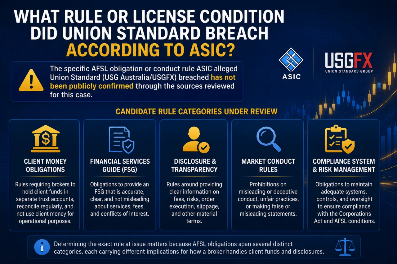 What Rule or License Condition Did Union Standard Breach According to ASIC